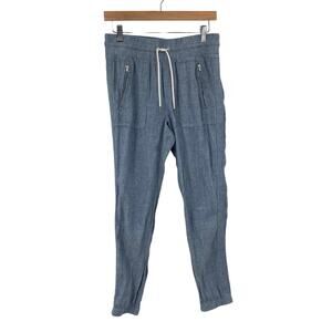 Athleta Cabo Linen Chambray Joggers Boho Women’s Size 2 Small Drawstring Beach